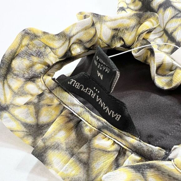 Banana Republic Tiered Dress Womens Medium Ruffle Halter Neck Keyhole Maxi New - Picture 3 of 11